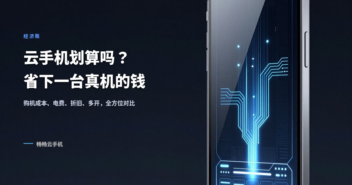 云手机划算吗？算一笔经济账：省下一台真机的钱