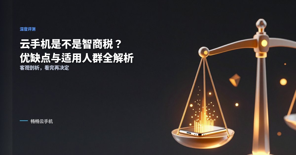 云手机是不是智商税?深度剖析优缺点与适用人群