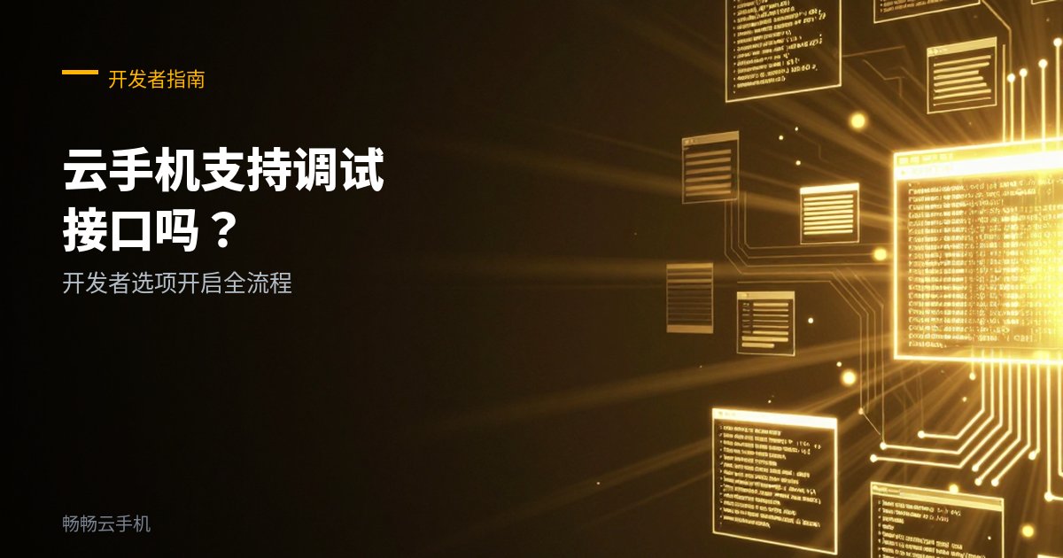 云手机支持调试接口吗：开发者选项开启！