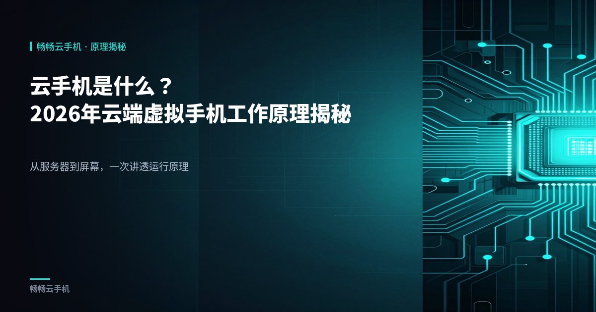 云手机是什么？2026年云端虚拟手机工作原理揭秘