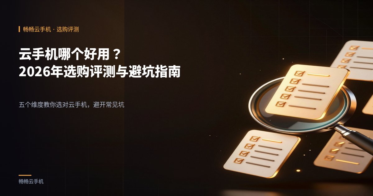 云手机哪个好用?2026年选购评测与避坑指南