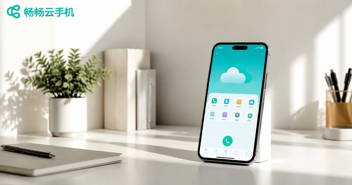 Modern desk with smartphone