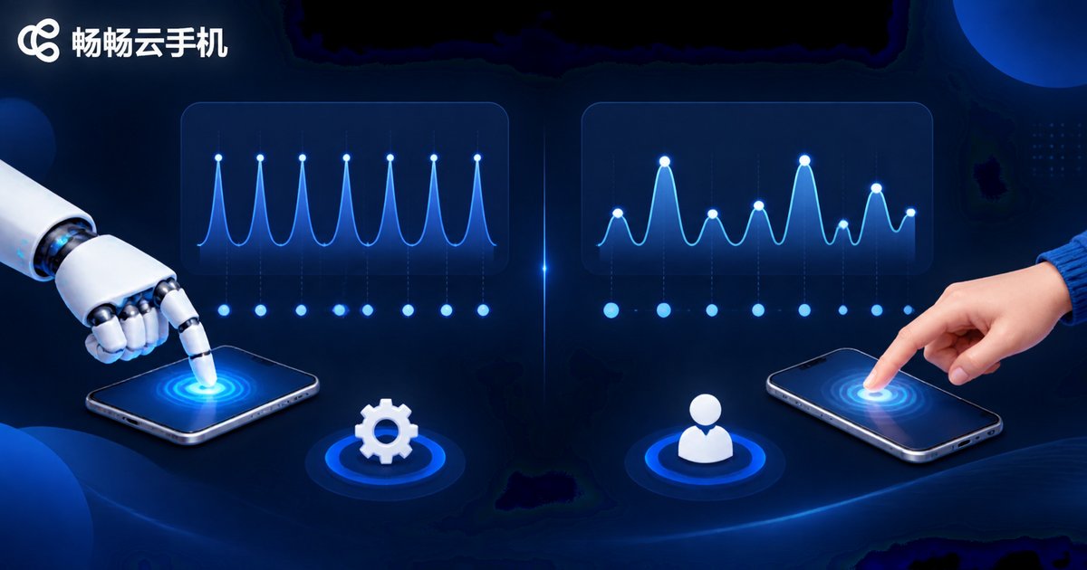 Mechanical vs human-like clicks infographic