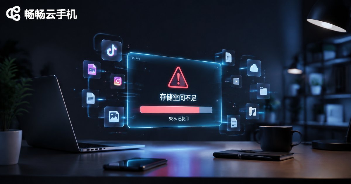 云手机存储空间不足的现代科技场景