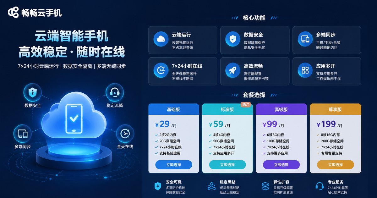 畅畅云手机价格与功能优势