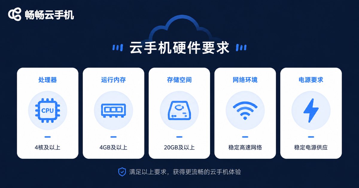 云手机硬件配置要求信息图