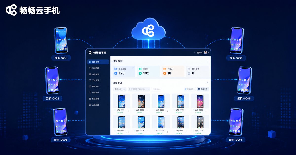 畅畅云手机群控平台示意图