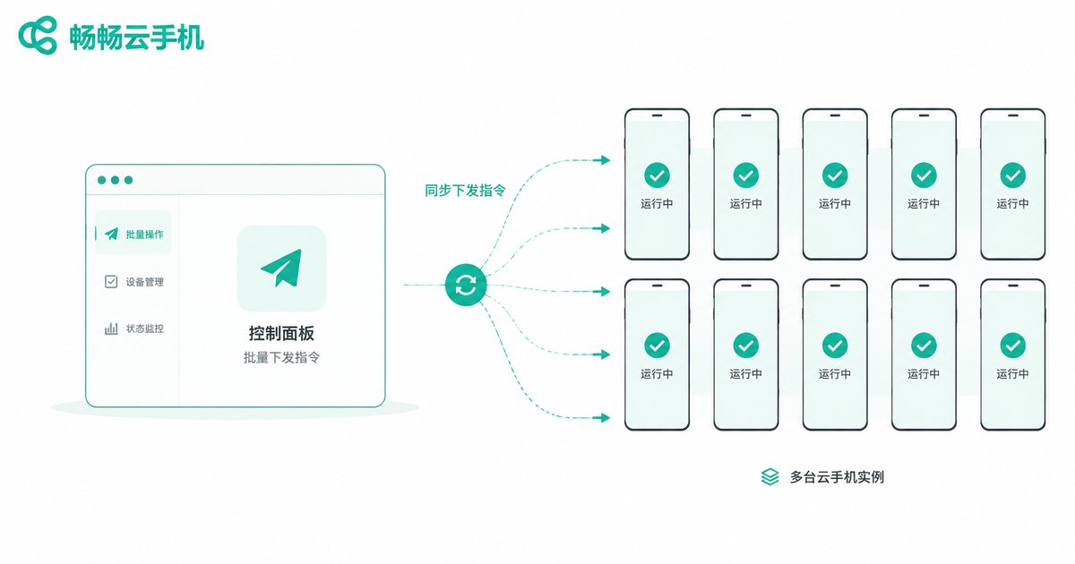 批量群控操作流程示意图