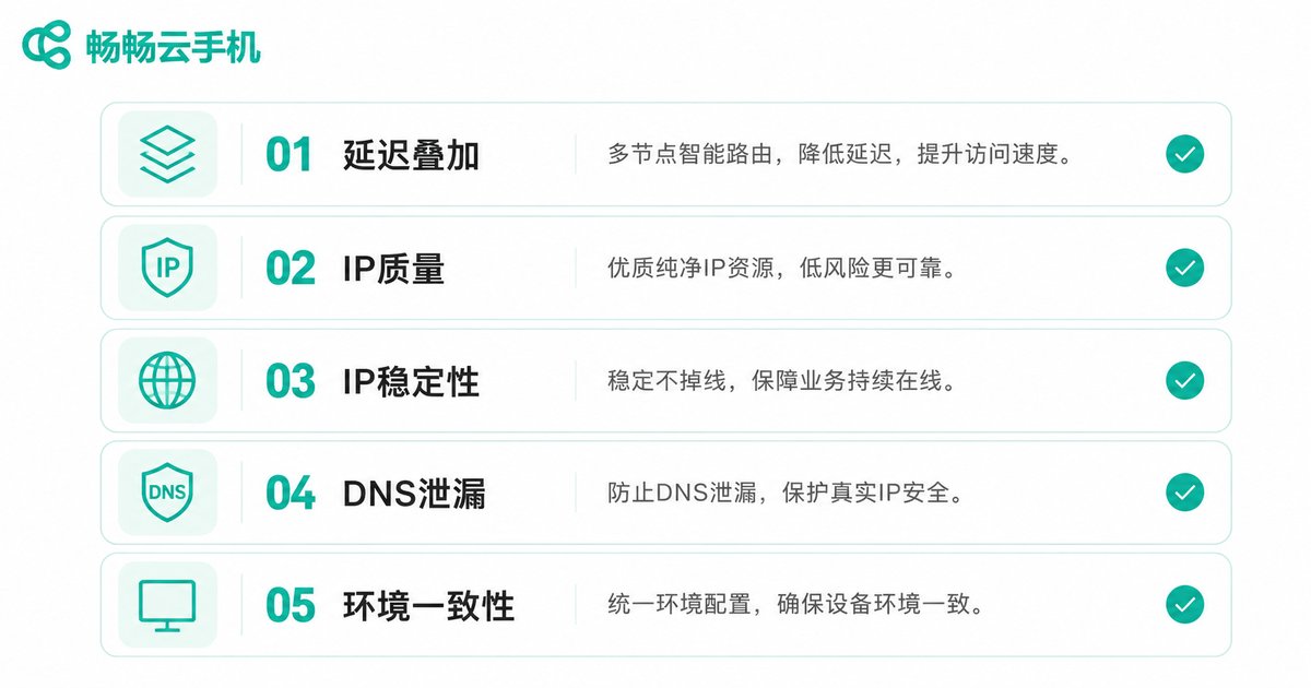 云手机叠加代理IP的五大注意事项清单