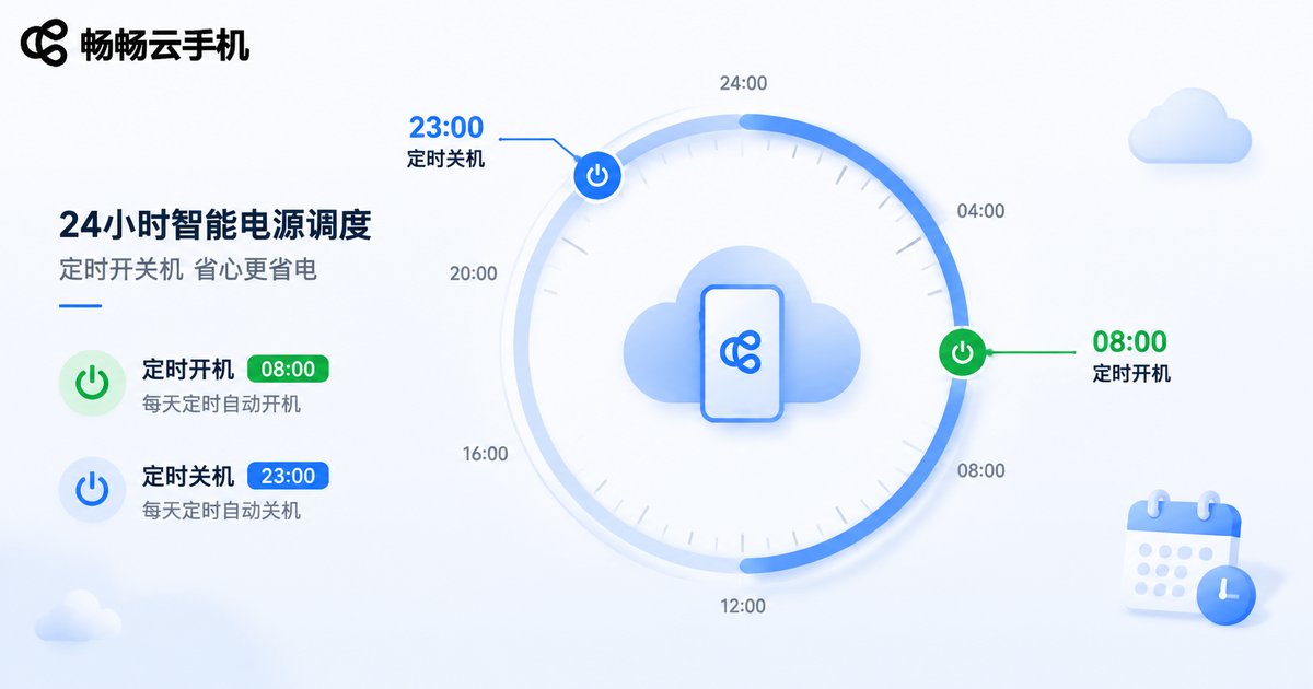 云手机24小时定时开关机时间轴示意图