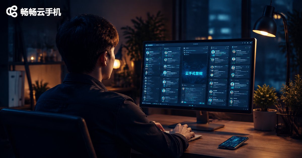 云手机社交媒体营销工作场景