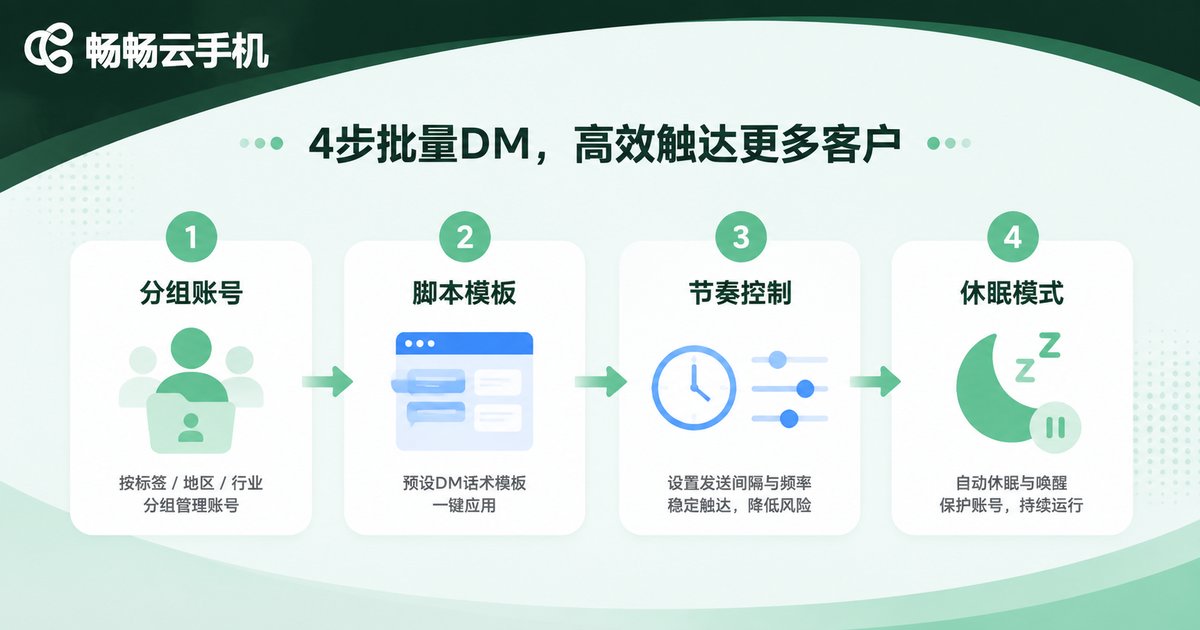 批量私信工作流程信息图