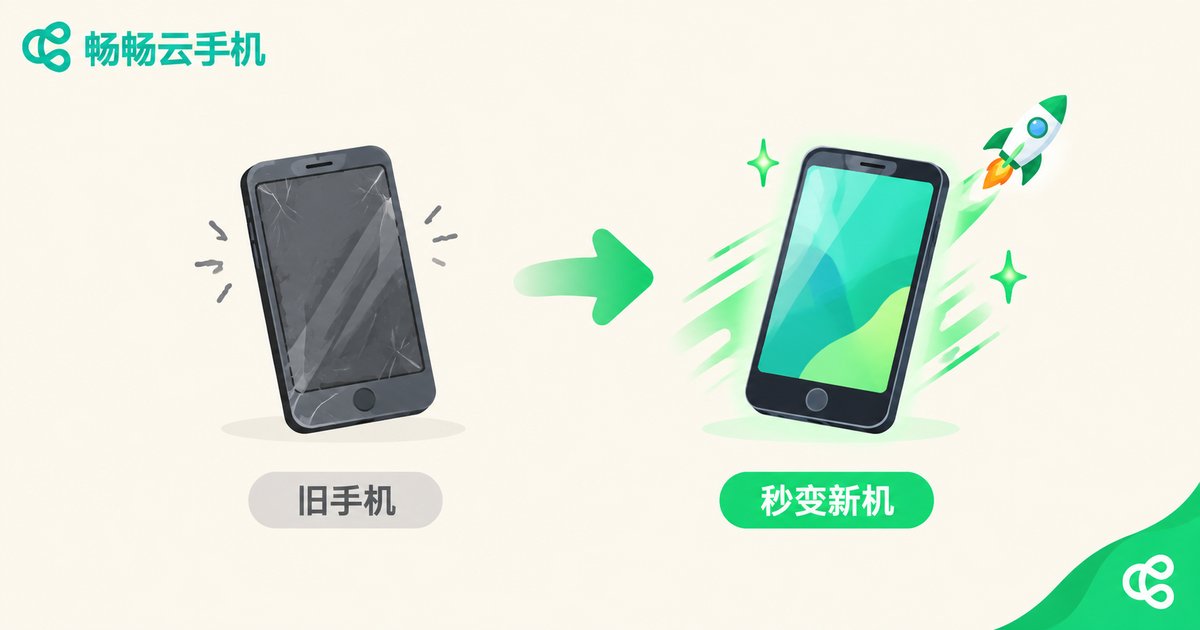 旧手机借助云手机焕然一新的对比图