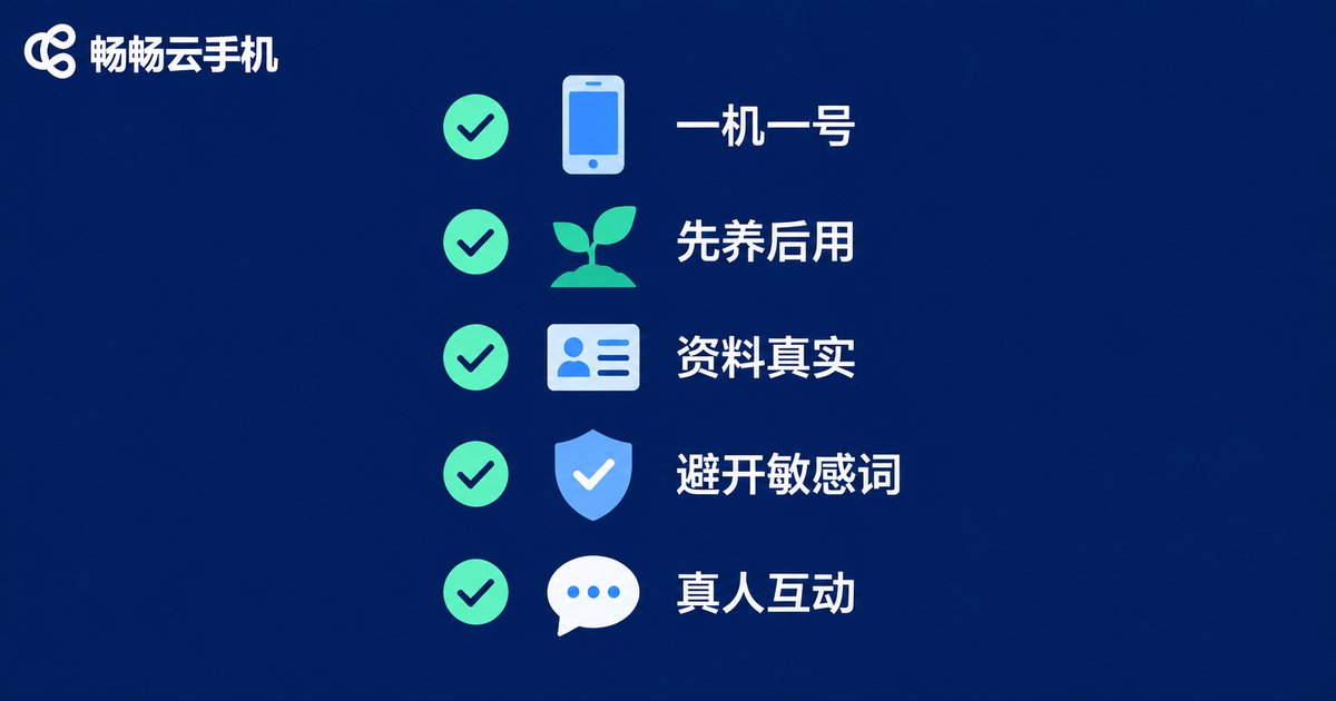 小红书多账号防限流检查清单信息图