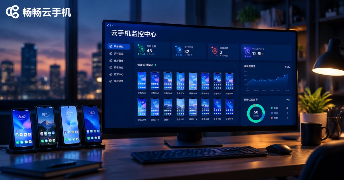 云手机监控中心工作台场景