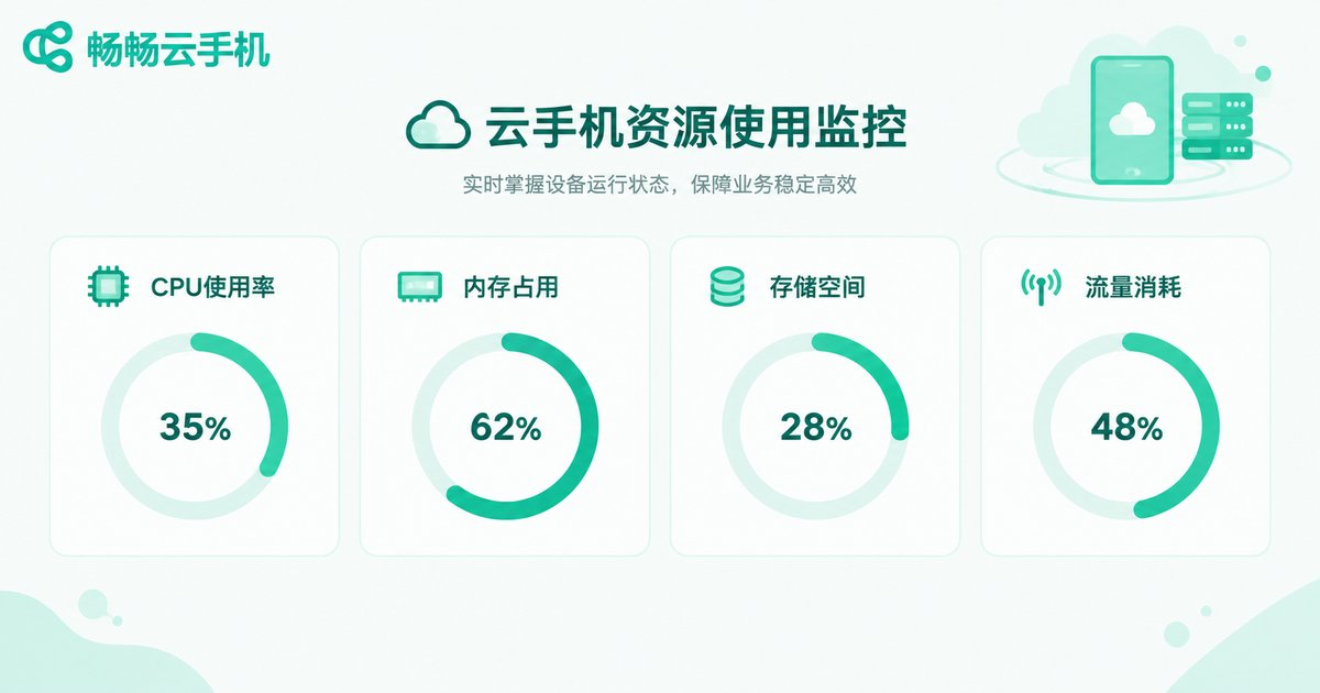 云手机资源用量监控图解
