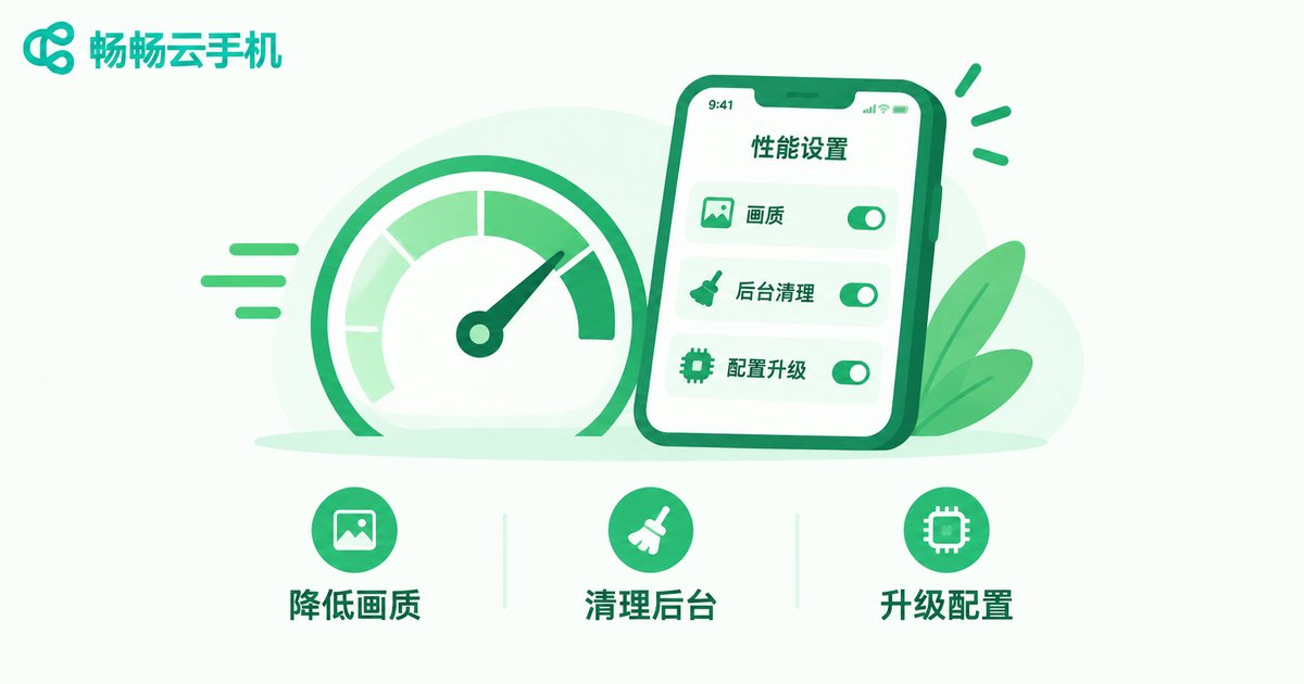 云手机卡顿优化方法信息图