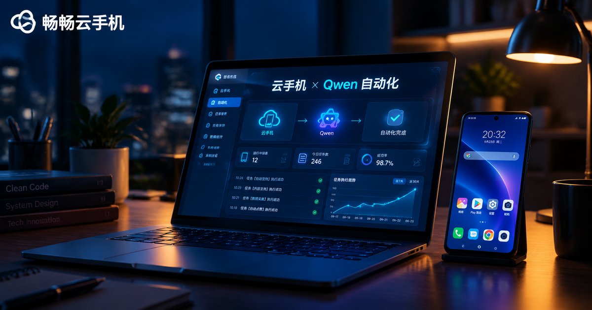 云手机与Qwen大模型驱动的自动化概念场景图