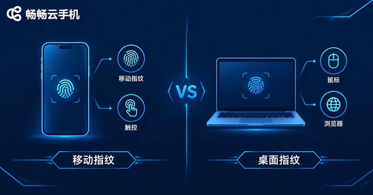 移动指纹与桌面指纹对比信息图