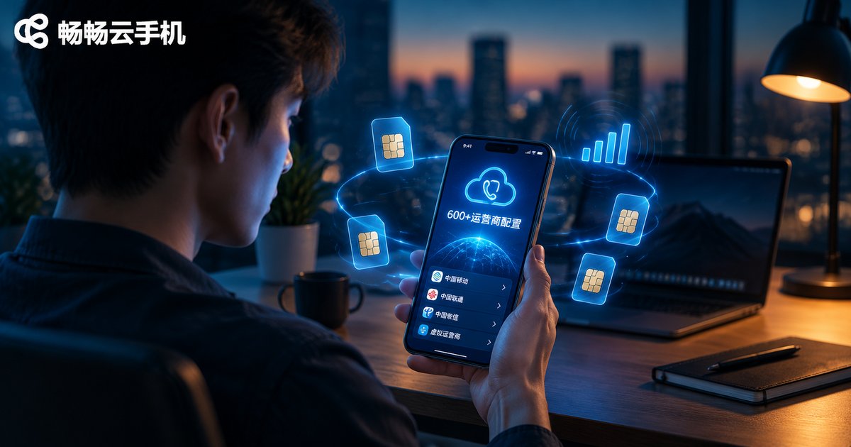 云手机屏幕显示600+运营商配置的实景照片