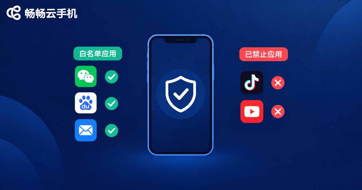 云手机应用白名单配置示意图
