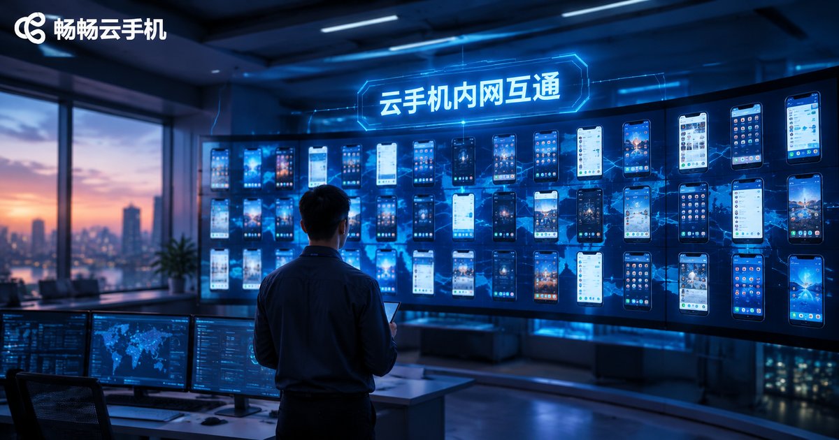 云手机内网互通数据中心场景图