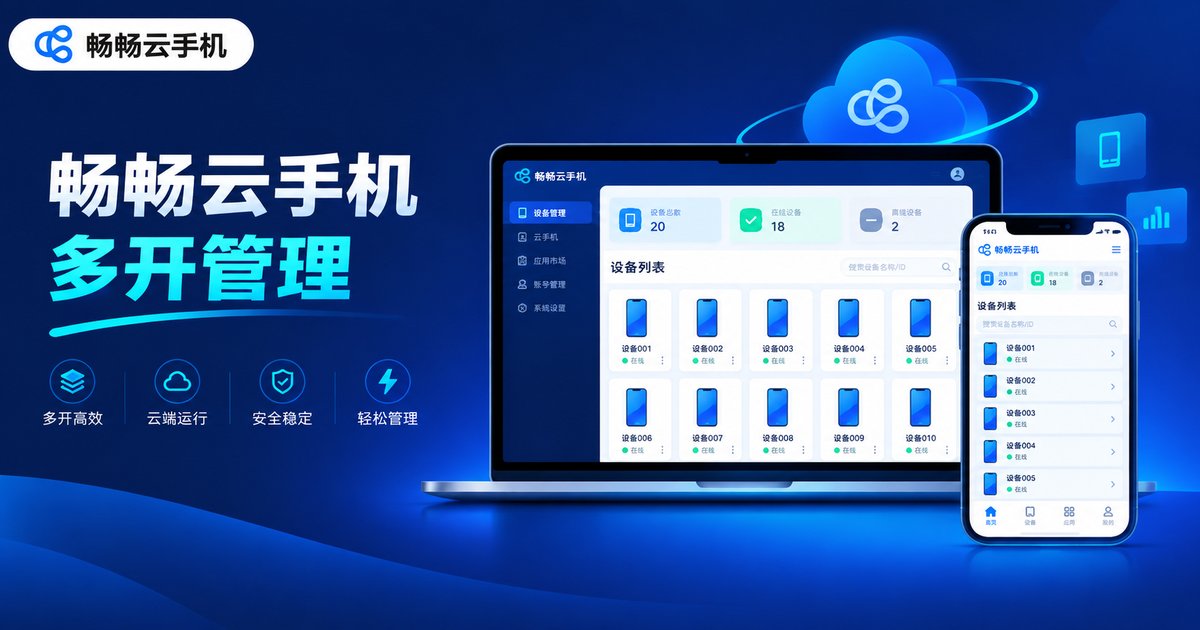 畅畅云手机多开集中管理界面展示
