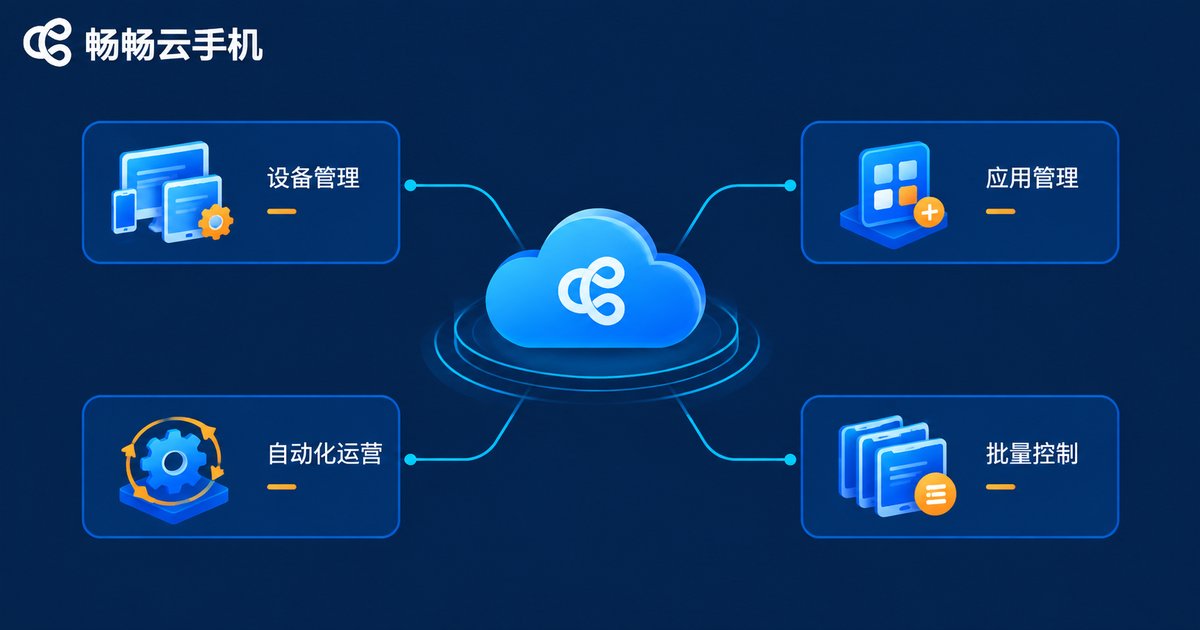 云手机API四大核心能力示意图