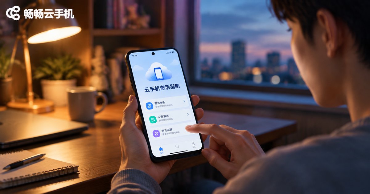 手持手机查看云手机激活指南的真实场景