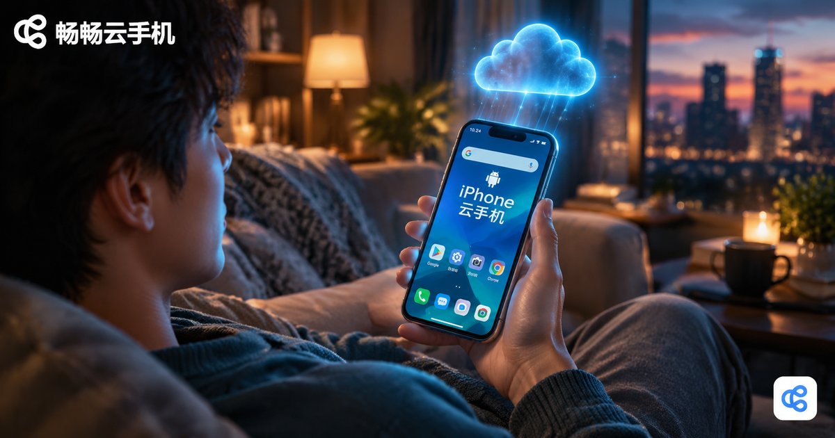 iPhone上使用云手机的实拍场景