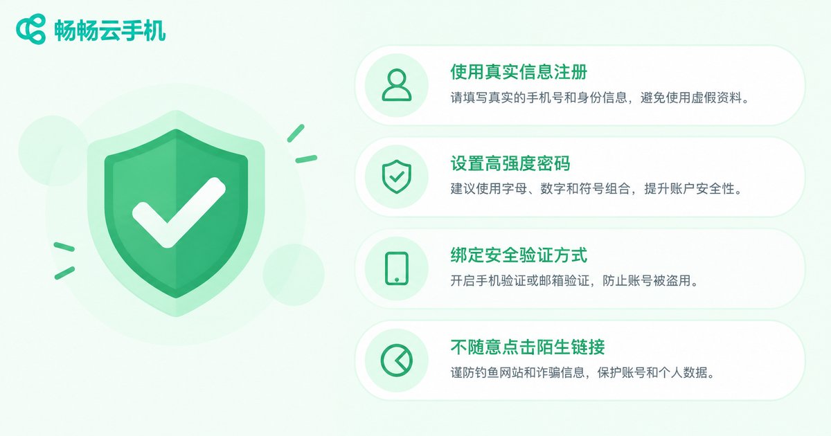 云手机注册注意事项清单